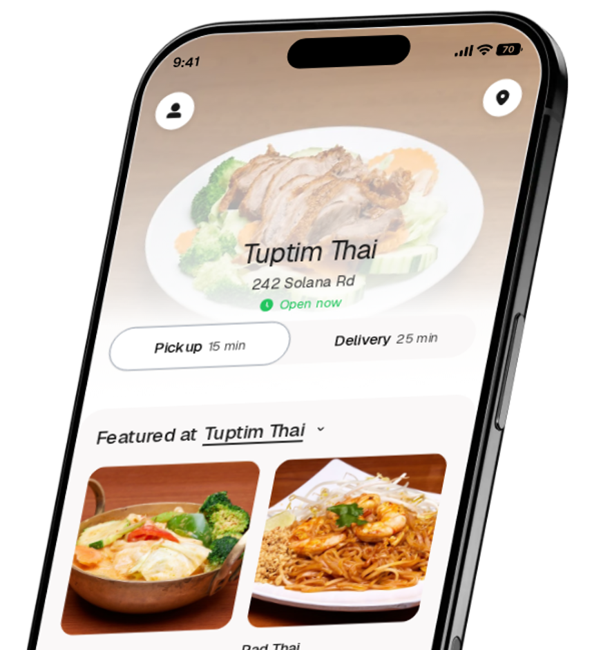 Tuptim Thai app preview